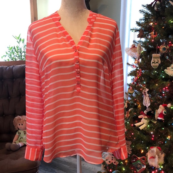 EUC Semi-Sheer a.n.a. Blouse - Picture 1 of 10